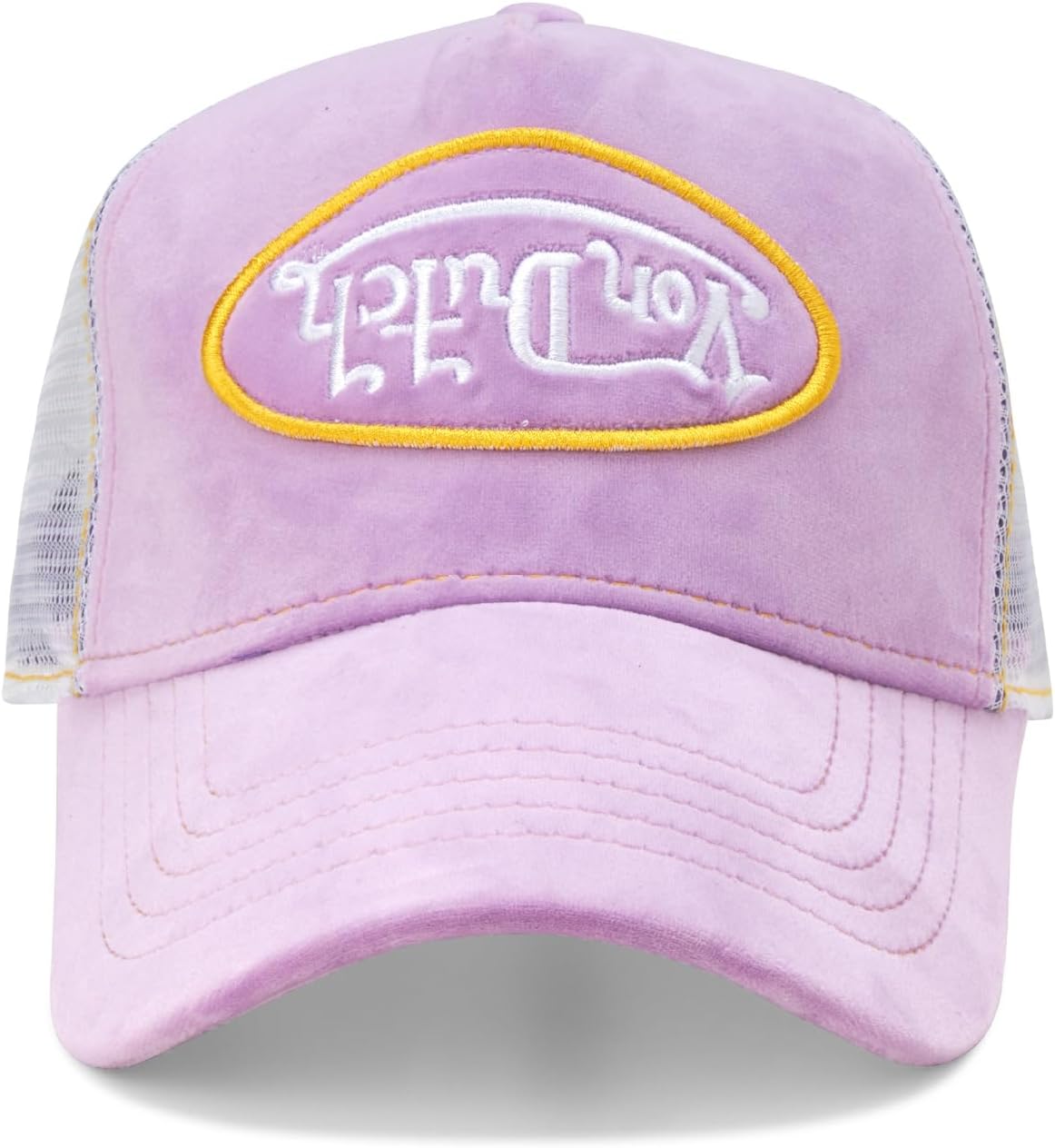 Von Dutch Unisex Trucker Hat - Velvet Curved Bill Mesh Back Retro Classic Adjustable Snapback Baseball Cap for Men and Women - Image 7