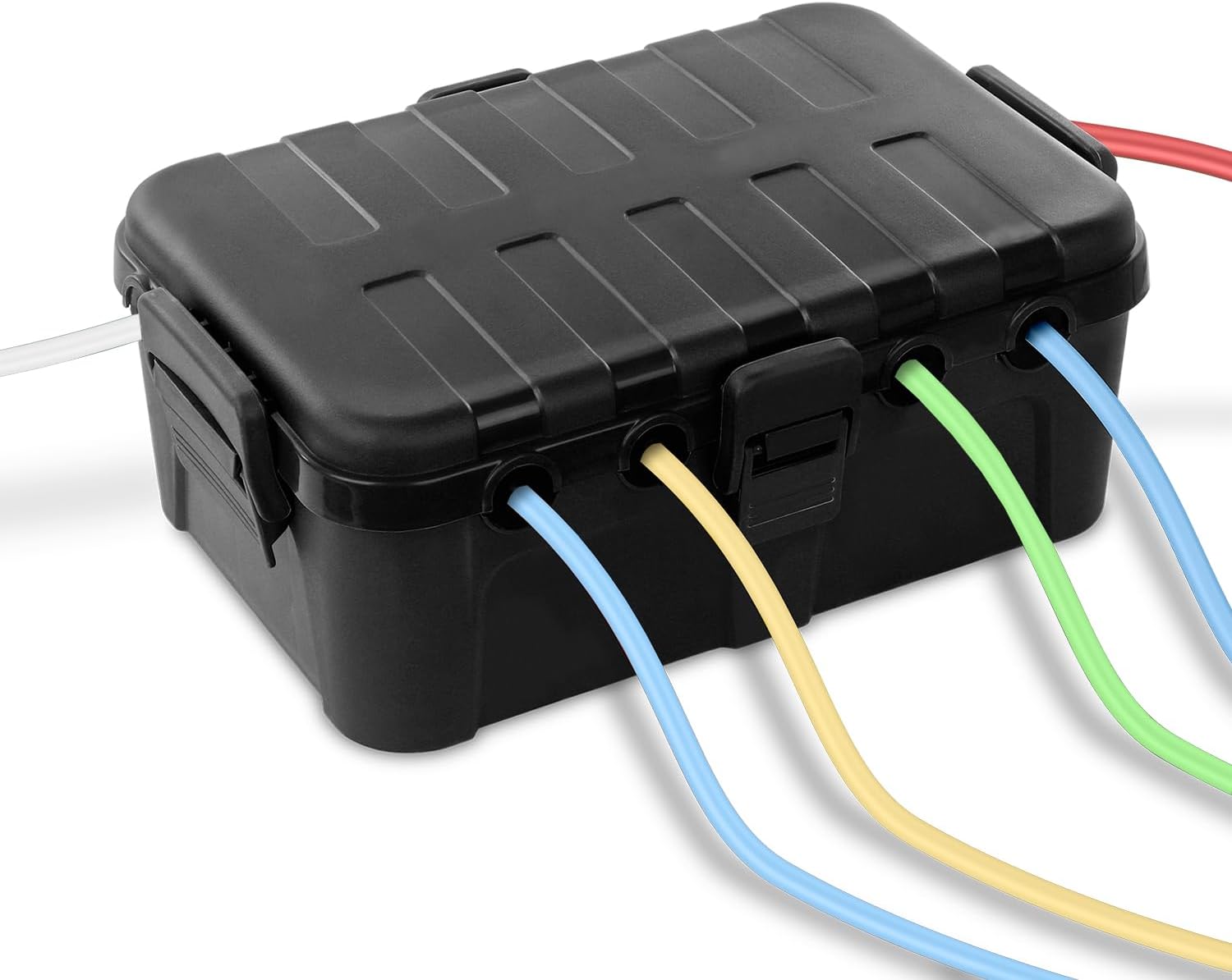 QUOBAS Extra Large Outdoor Electrical Box Waterproof, IP54 Weatherproof Extension Cord Cover, Outdoor Plug Cover Protect Outlet, Plug, Power Strip, Tools, Holiday Light, Black