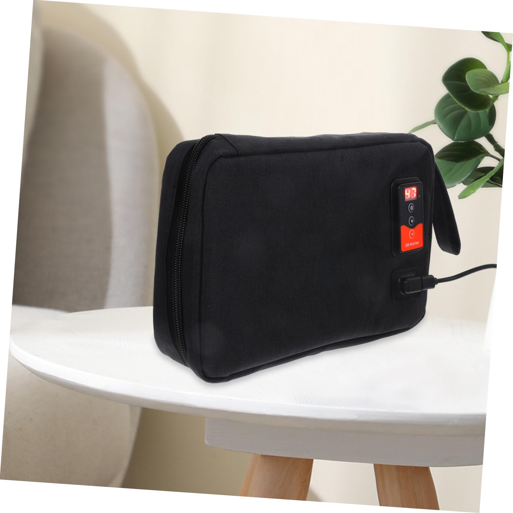 KOMBIUDA Tragbarer Wischmopp Heizer mit USB Feuchttuchwärmer aus Neopren und Polyester Einstellbare Temperatur für Zuhause und Outdoor Geeignet für Wischtücher