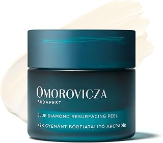 Omorovicza Blue Diamond 리서페이싱 필(48.2g(1.7온스), 부드러운 각질 제거 PHA 필링, 블루 다이아몬드 복합체, 락토바이오닉 산 및 실리콘이 함유되어 민감한 피부를 밝고 매끄럽게 합니다