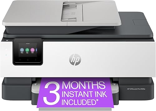 HP OfficeJet Pro 8125e Impresora inalámbrica todo en uno de inyección de tinta a color, impresión, escaneo, copia, ADF, impresión dúplex mejor para