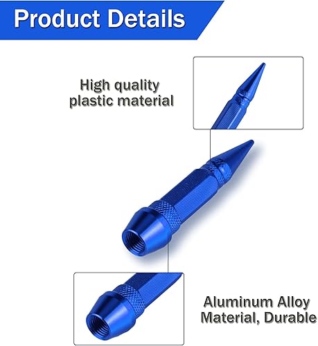 Miniatura 3 de Tapones de válvula SINGARO de 2.36 pulgadas, aleación de aluminio, a prueba de polvo e impermeables, aptos para automóviles, camiones y motocicletas
