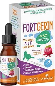 Fortgerin Niños Vitamina A+D Gotas (20ml) - Auxilia na visão, imunidade, funcionamento muscular e formação de ossos e dentes