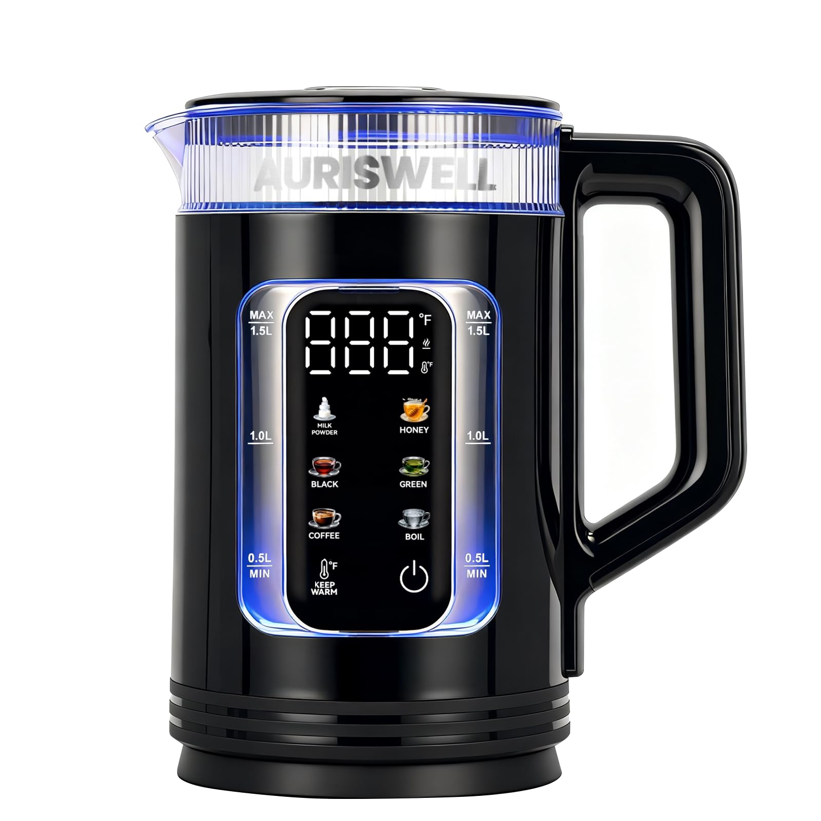 Photo 1 of Electric Kettle with Temperature Control, Smart Glass Water Boiler for Tea, Coffee & Boiling, Automatic Shut-Off, 12-Hour Keep Warm & 6 Presets with One-Touch
