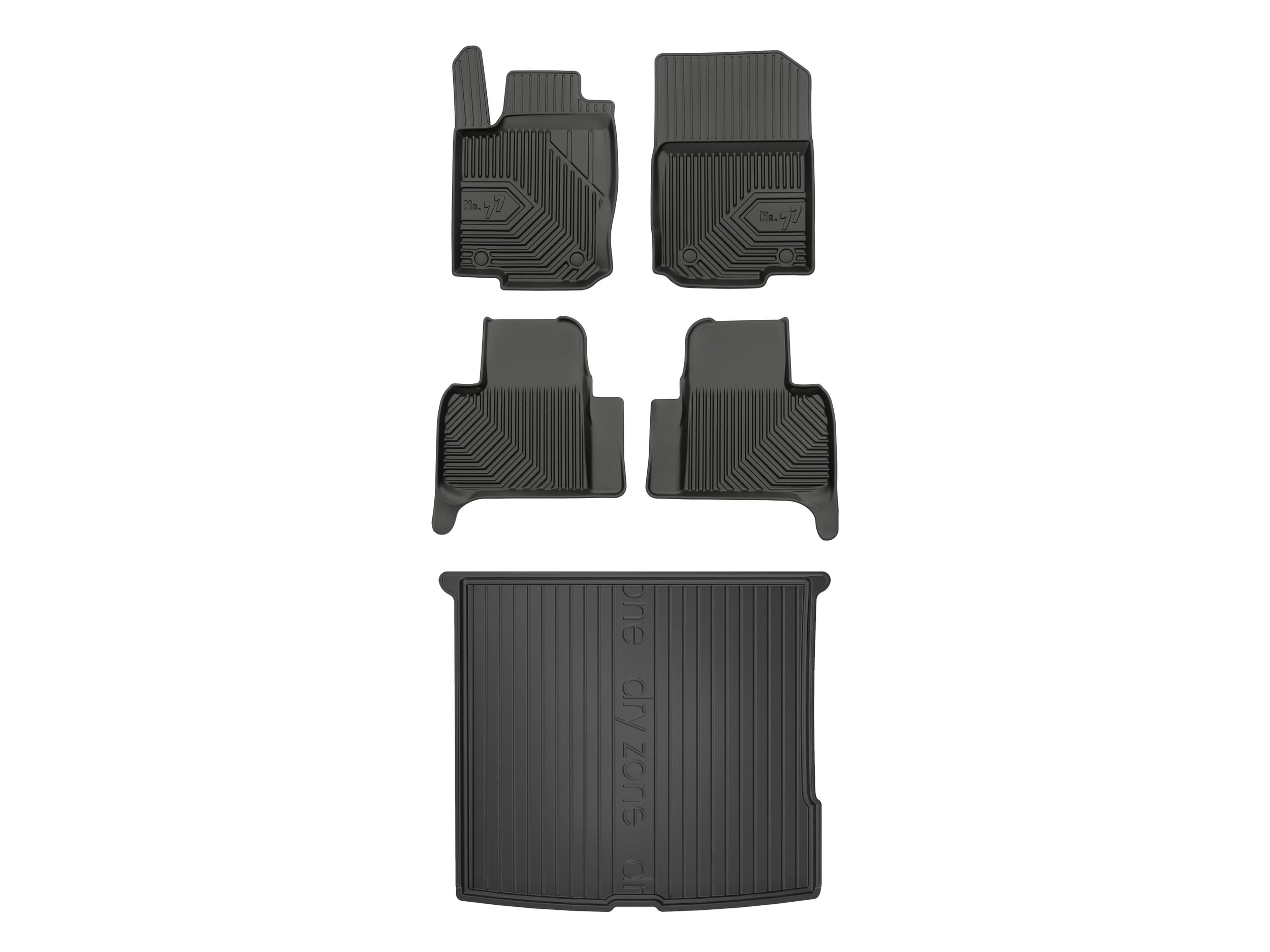 Dywaniki 3D + mata bagaznika kompatybilne z Mercedes ML W166, TPE, NO77