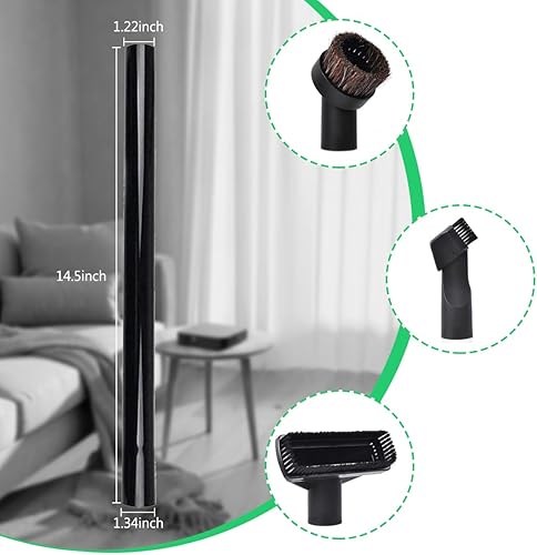 Miniatura 5 de Paquete de 10 accesorios de vacío para accesorios de aspiradora de tienda, accesorios de vacío de 1 14 pulgadas con cepillo de piso de madera dura,