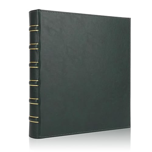 LETVPVOW Vintage Hardback 3 Ring Binder 1 Inch, Professional Leather