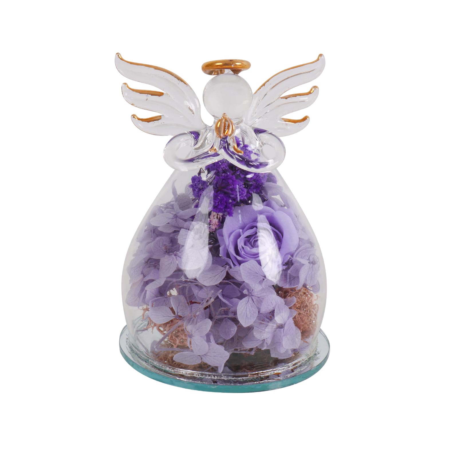 TFAOYS Everlasting Roses Angelic Artwork for Special Event Home Party Decorations Preserved Flower Arrangement Gift Anniversary