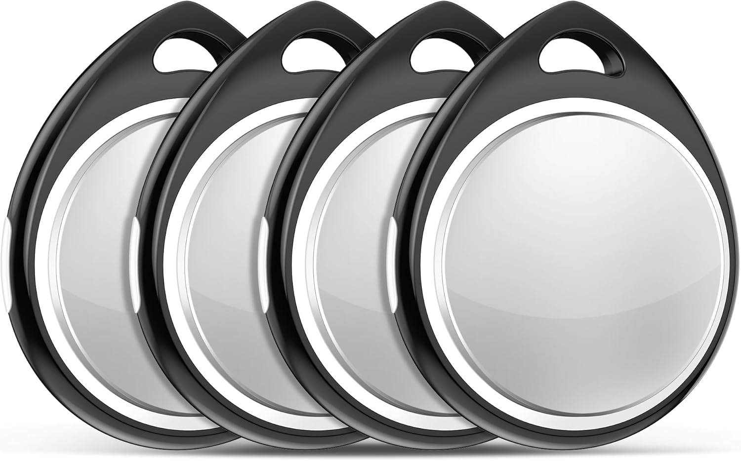 Confezione da 4 targhette tracker [certificato Apple MFi] Bluetooth Air Tracker Coppia con Apple Find My (solo iOS) Smart Tracking Tag Chiavi Trova oggetti Localizzatore in tutto il mondo per animali