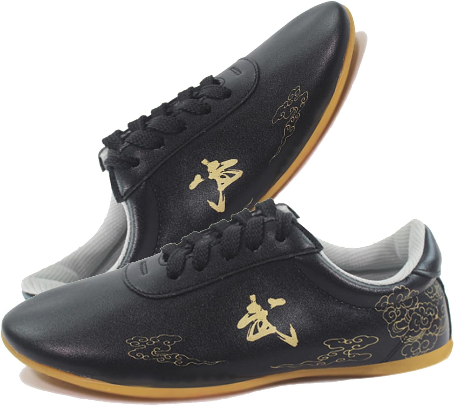 CrysterrisCrysterris Taichi Women's Kungfu Training Sneakers, Leather Wide, Karate Shoes for Martial Arts, Tai Kwon Doe Sports, Red (Size:39EU, Color:B)