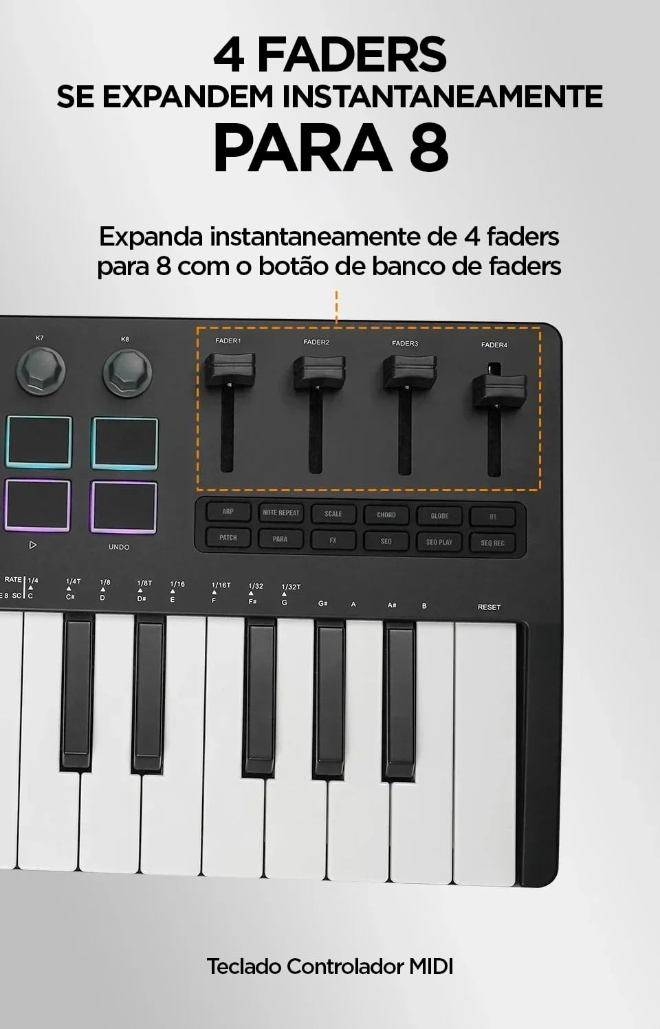 DTM・DAW M-VAVE SMK-37 PRO ANVAR M-VAVE Teclado MIDI SMK-37 PRO 37 Teclas Sensíveis com