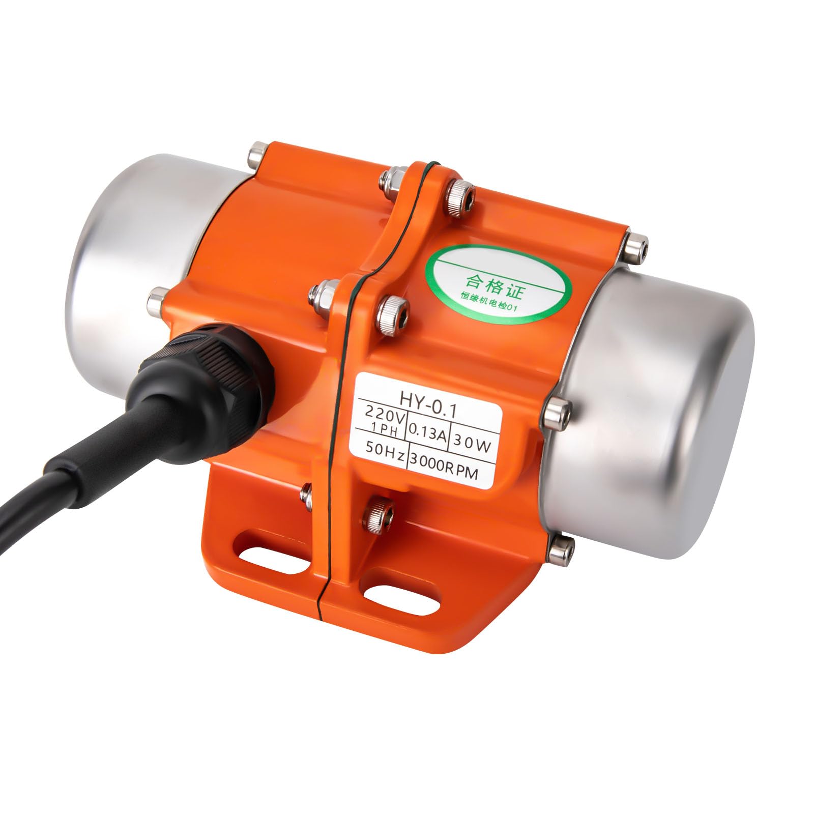 Vibrationsmotor mit Drehzahlregler, 30W 220V Elektrischer Rüttler 3000U/min Mehrzweckmotor Vibrator Geräuscharm, Rüttelmotor Vibration Motor für Bergbau Metallurgie Kohle