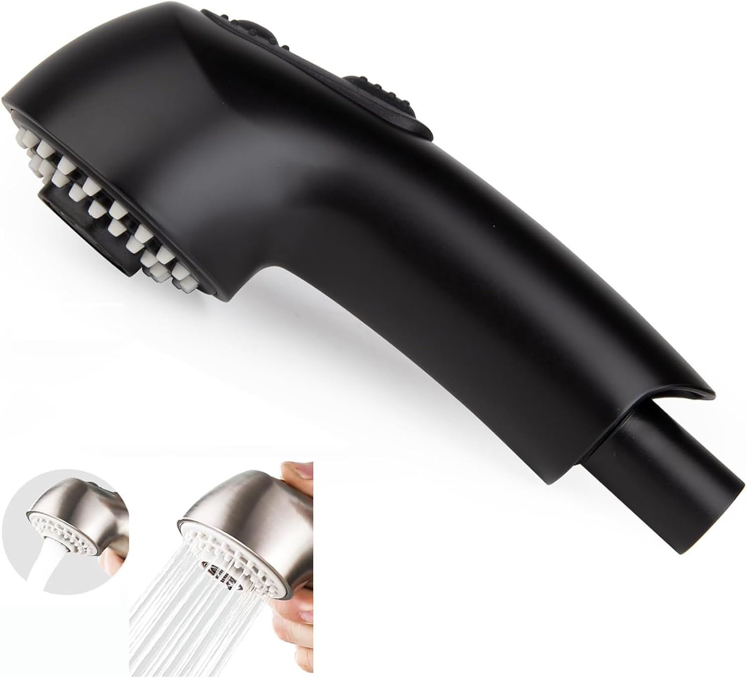 Pull Out Spray Head for Grohe 6298K00/46312KH0, Kitchen Sink Faucet Spray Head Replacement Part for Bathroom Tub, Pull Out Spray Wand (Matte Black)