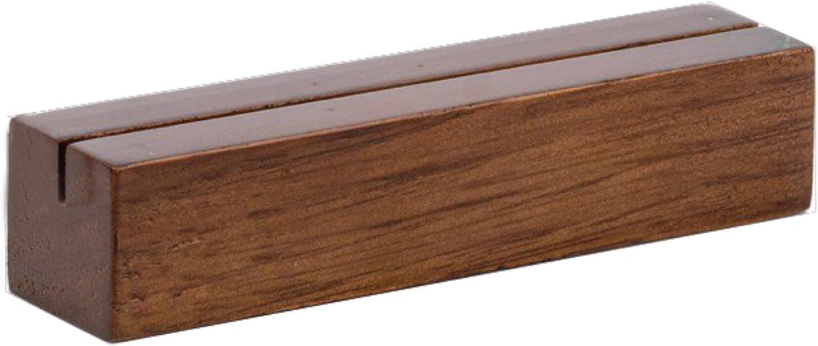 TUR Party Supplies (15 Set) Rustic Walnut Wood Table Holder, Table Stands for Wedding, 5x7 Inch Clear Blank Acrylic Sheets, Perfect for Table Number Signs, Wedding Signs - Acrylic Sign NOT Included