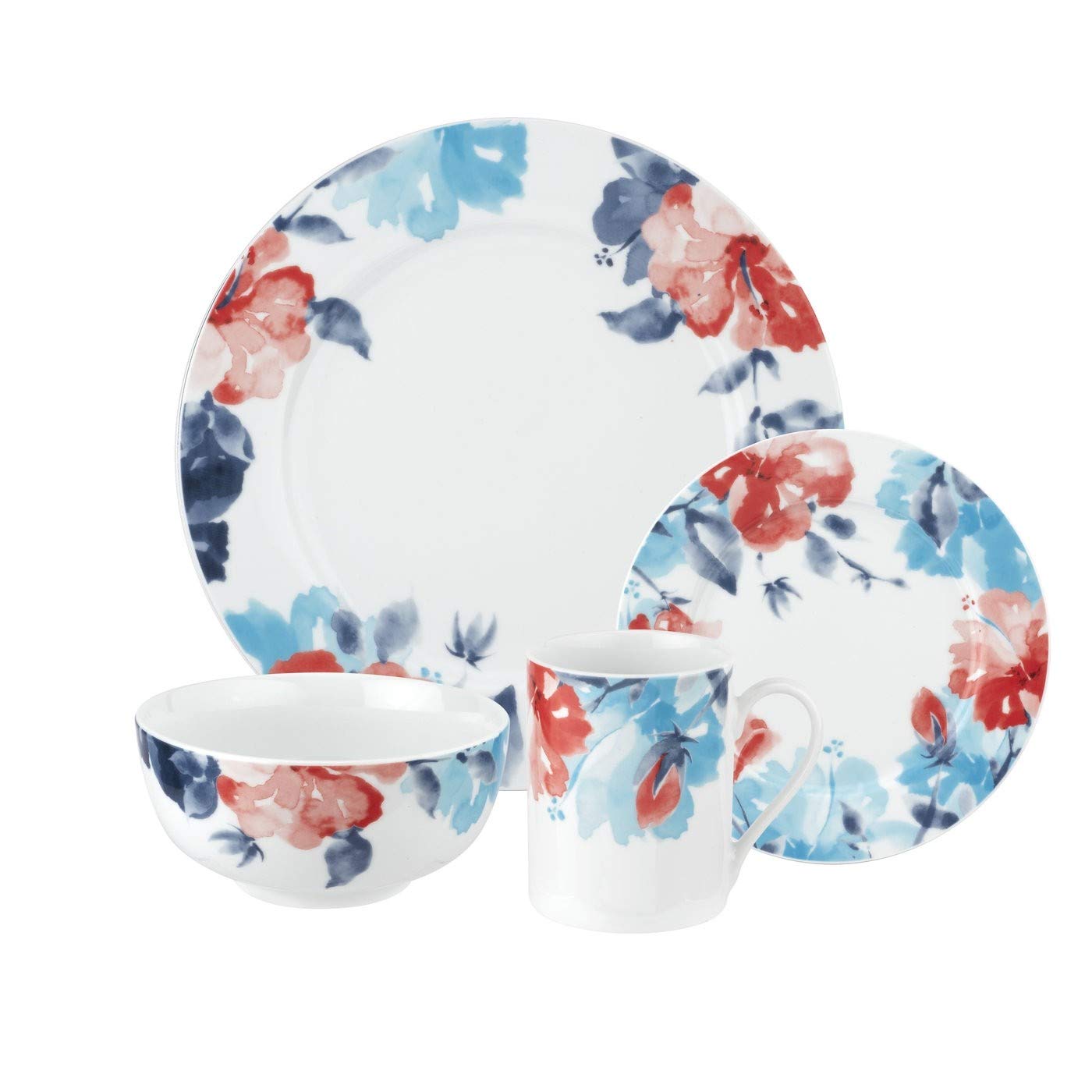 Amazon.co.jp: Spode Home フローラルブリーズ 16点 磁器食器セット 4