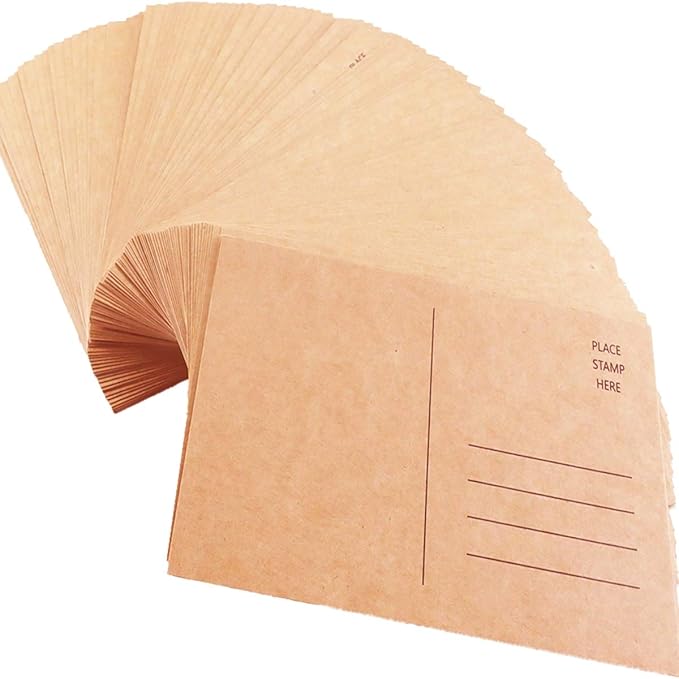 YG_Oline 100 Pcs Brown Postcards, Blank Postcards for Mailing Bulk