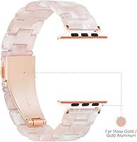 Vista 27 de Lightweight Resin Band For Apple Watch Series 11 10 SE 9 8 7 6 5 4 3 2 1 Ultra 3 2, Fashion Adjustable Replacement Strap for iWatch Bands 38mm 40mm
