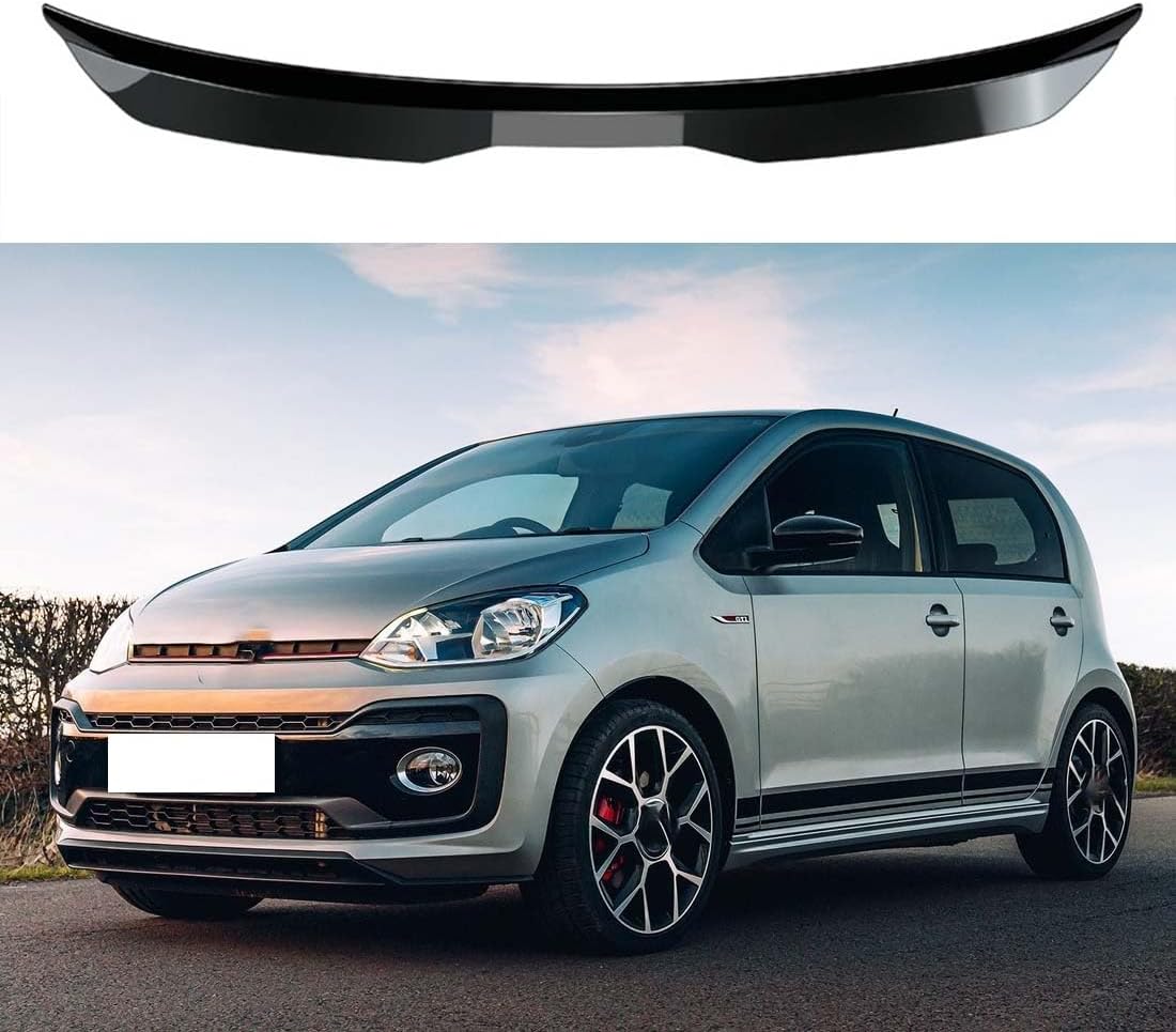 Car Rear Roof Spoiler For VW UP E-UP R-Line, ABS Hatchback Casting Tail Wing Exterior Accessories,Glossy Black