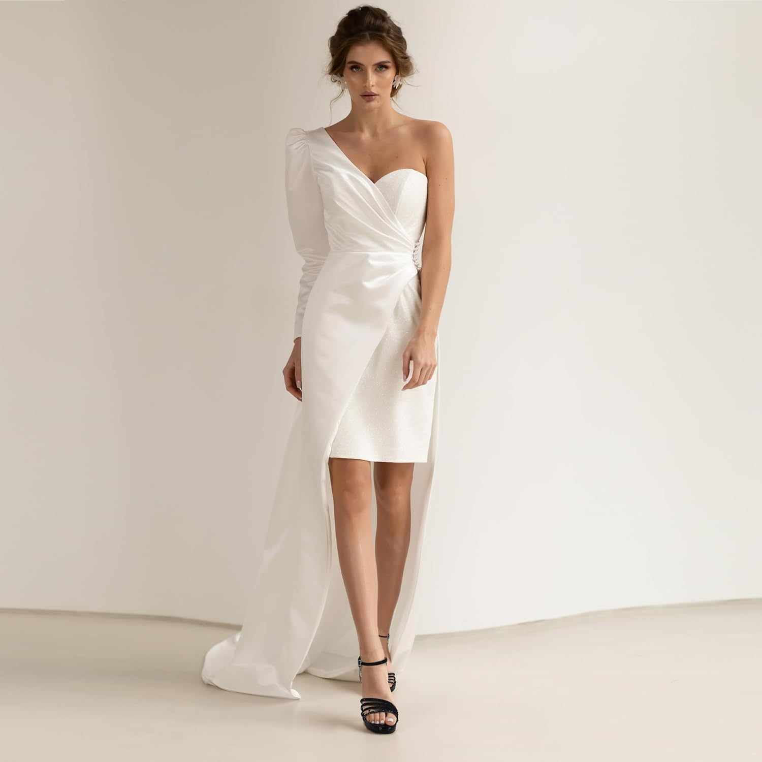 PIZZ ANNU Lena Women's Platform Heels High Block Chunky Sparkly Rhinestone Open Toe Ankle Strap Fashion Dress Pump Sandals Shoes for Party Wedding - Image 5