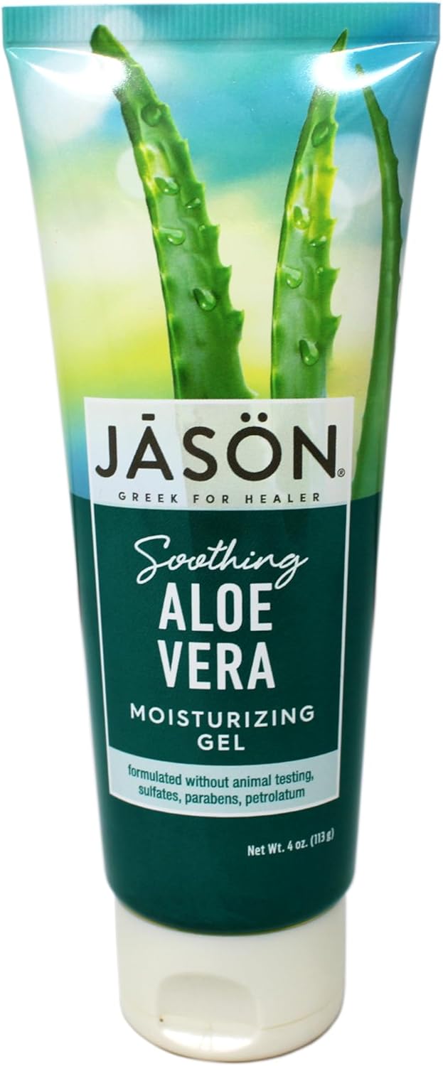 JASON Soothing 98% Aloe Vera Moisturizing Gel (IASC Certified), 4 Ounce Tube