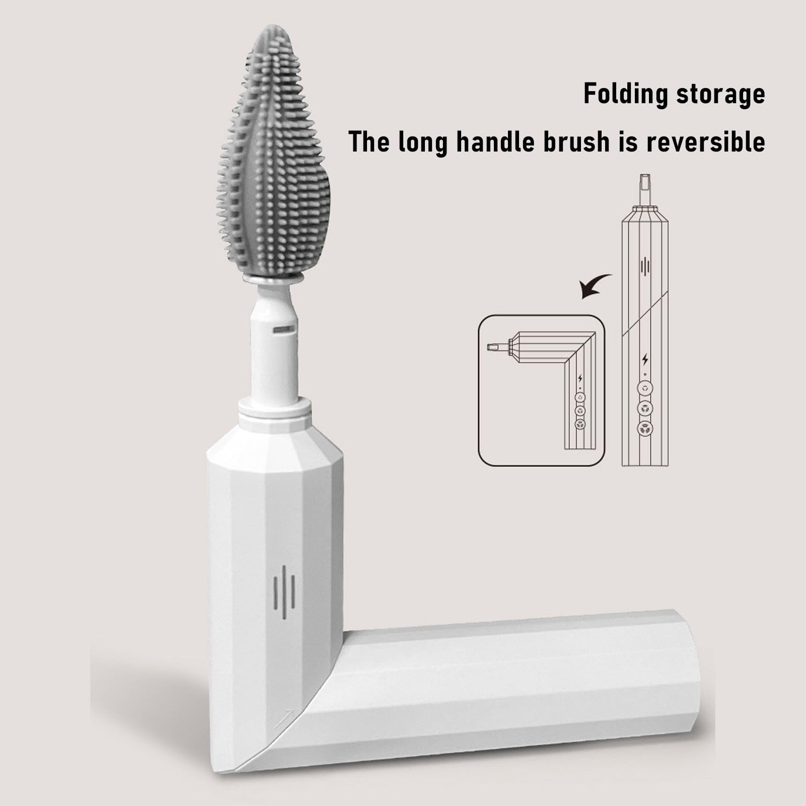 Brosse à biberon électrique Rechargeable avec Long Manche et 2 têtes pour la Maison et Les Voyages, Un Nettoyeur de biberon Portable pour Un Nettoyage Efficace