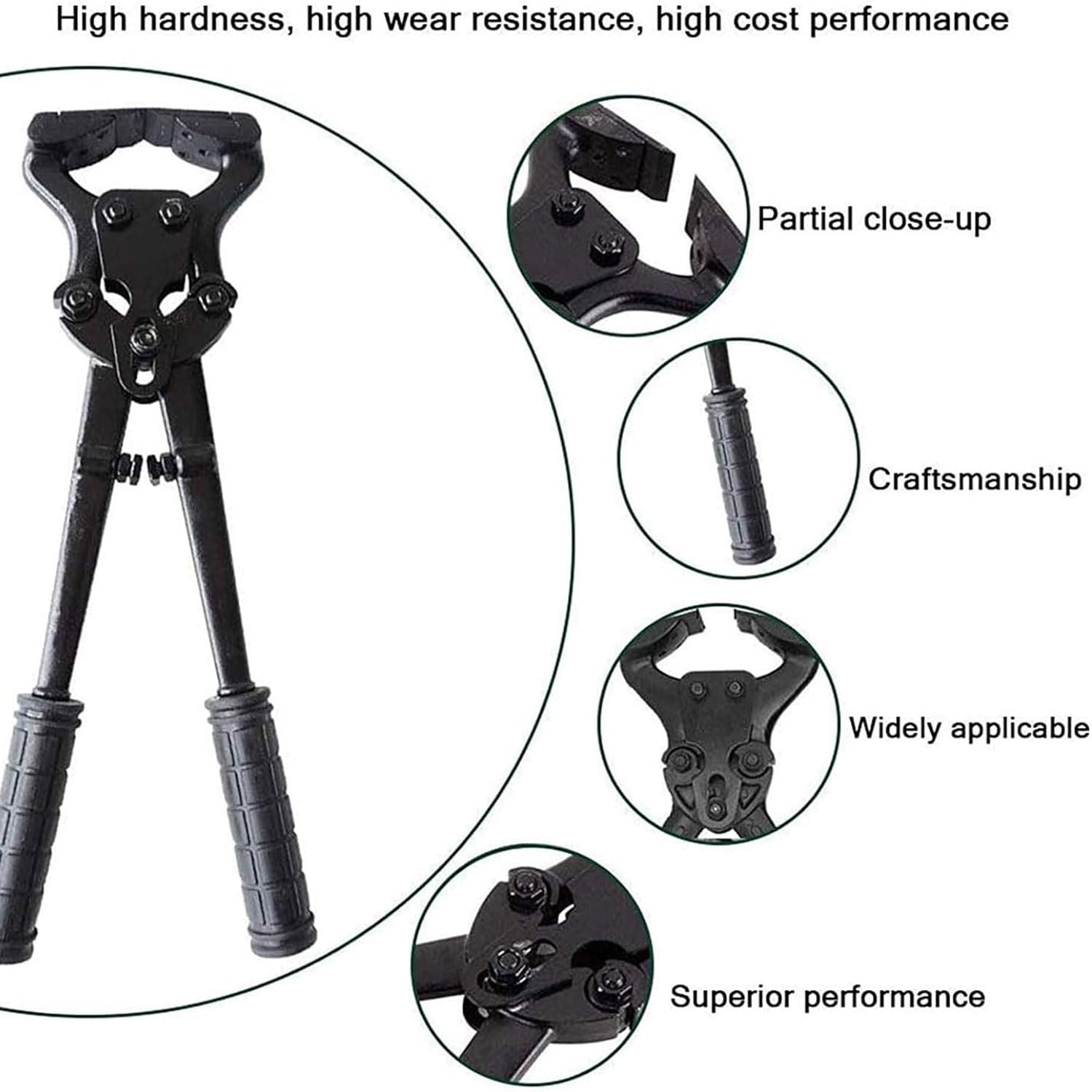 Farrier Tools, Alicates multifuncionales para Recortar pezuñas de 16", Recortadores de pezuñas Veterinarios Ajustables para Cabras, ovejas, Cerdos, Ganado Vacuno y Caballos