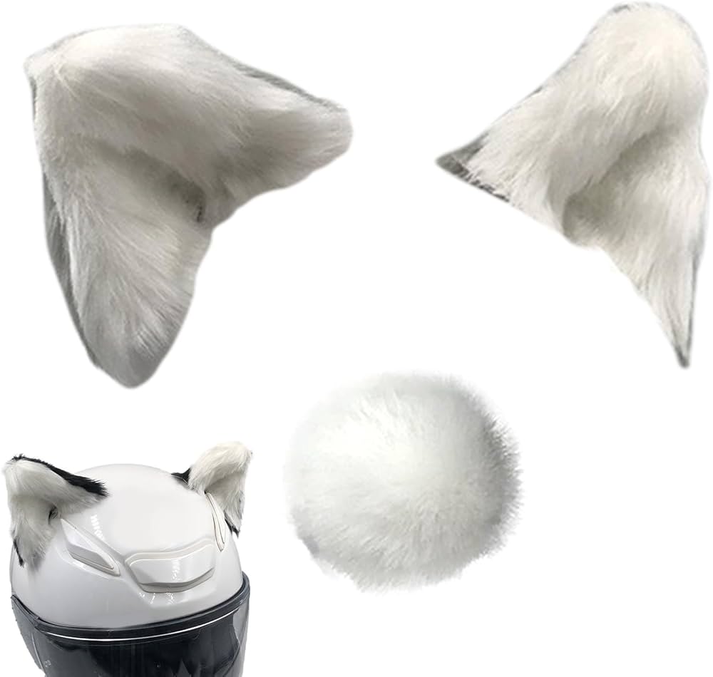 Amazon.co.jp: ヘルメット用 猫耳 可愛い 取り付け簡単 ねこみみ
