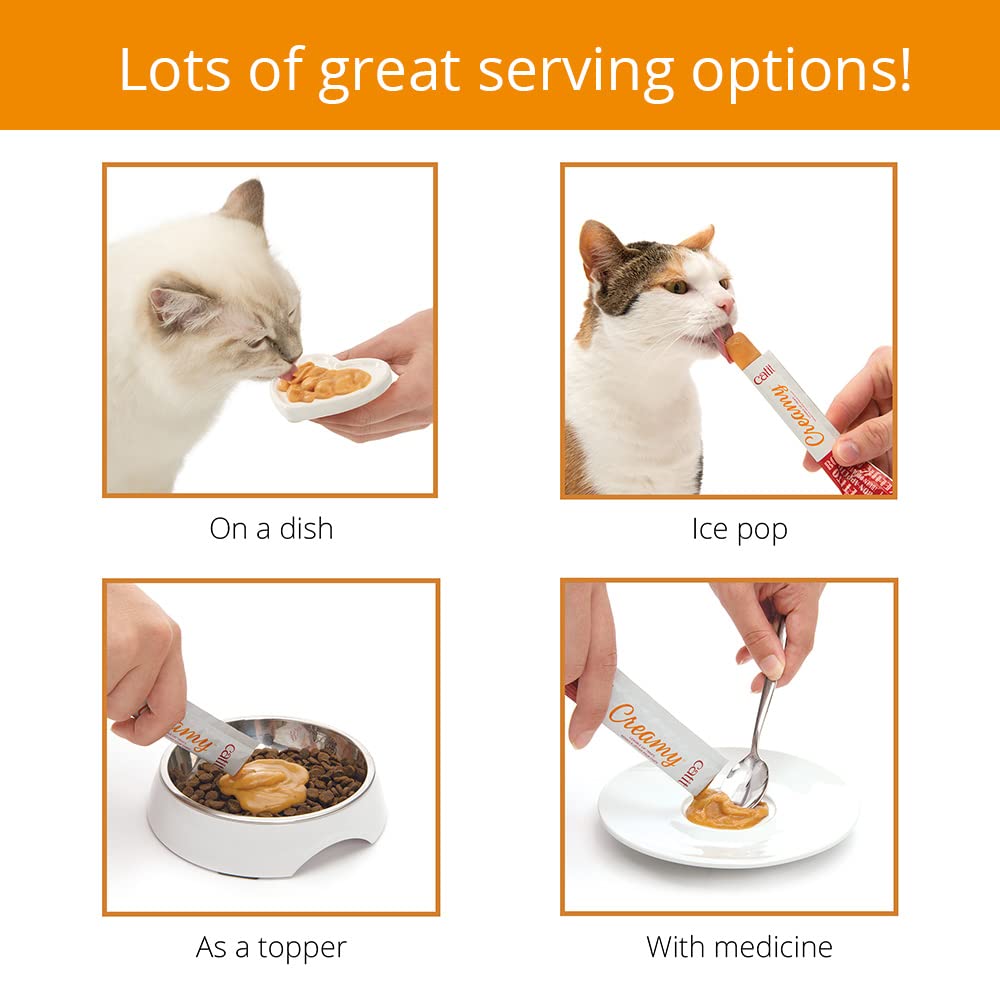 Snack liquido para gatos Catit Creamy Bote Surtido, 80 x 10 g