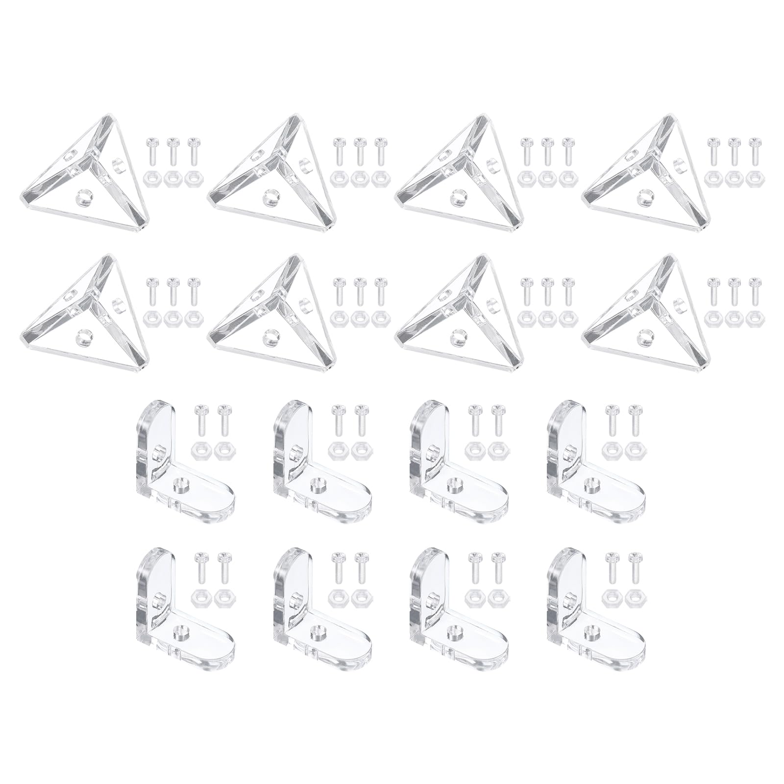 Équerres d'angle en acrylique transparentes pour stabiliser discrètement vos meubles en bois