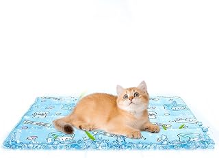 Pet Cooling Mat - Comfortable Soft Non-Slip Foldable | Dogs Cats Sleeping Cool Mat for Car Trip Park Beach Balcony Lawn Living Room