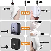 Vista 4 de 6000 mAh Solar Panel for Security Camera 3W Build in Battery, 5V Micro USB & USB-C & DC3.5mm Port for Stick Up and Outdoor Battery Camera