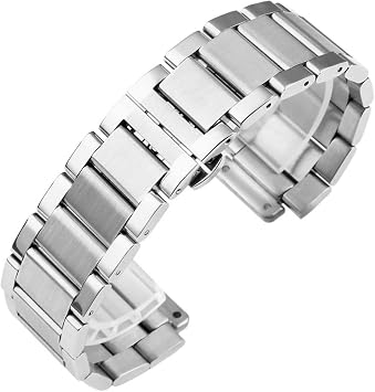 for Hengbao Hublot Yubo Classic Fusion Big Bang fine Steel Watch with Male Convex Bracelet 27-19mm Accessories Color Silver, Size 27-19mm