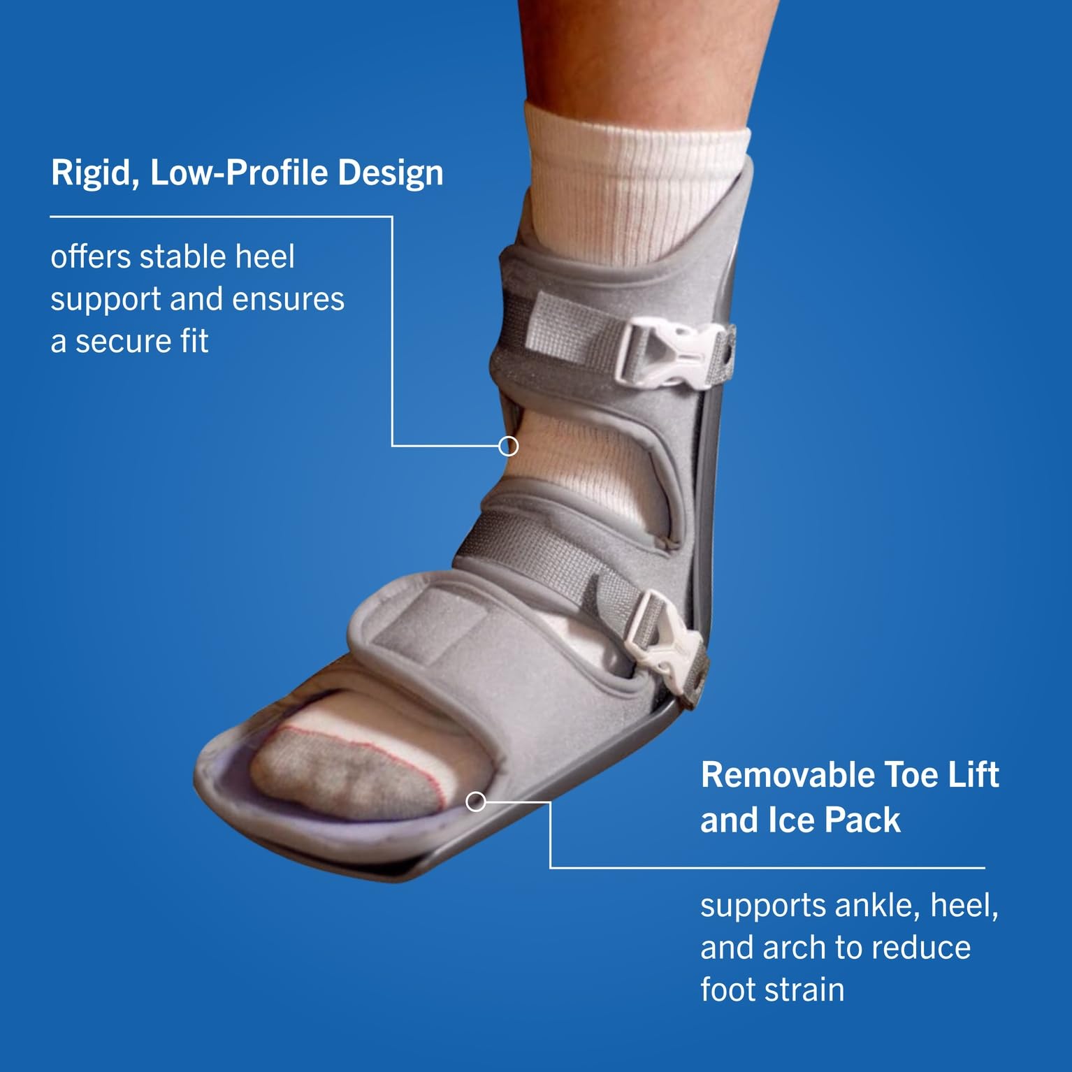 Nice Stretch 90 Patented Plantar Fasciitis Night Splint with Cold Therapy and Non-Skid Sole, Small/Medium