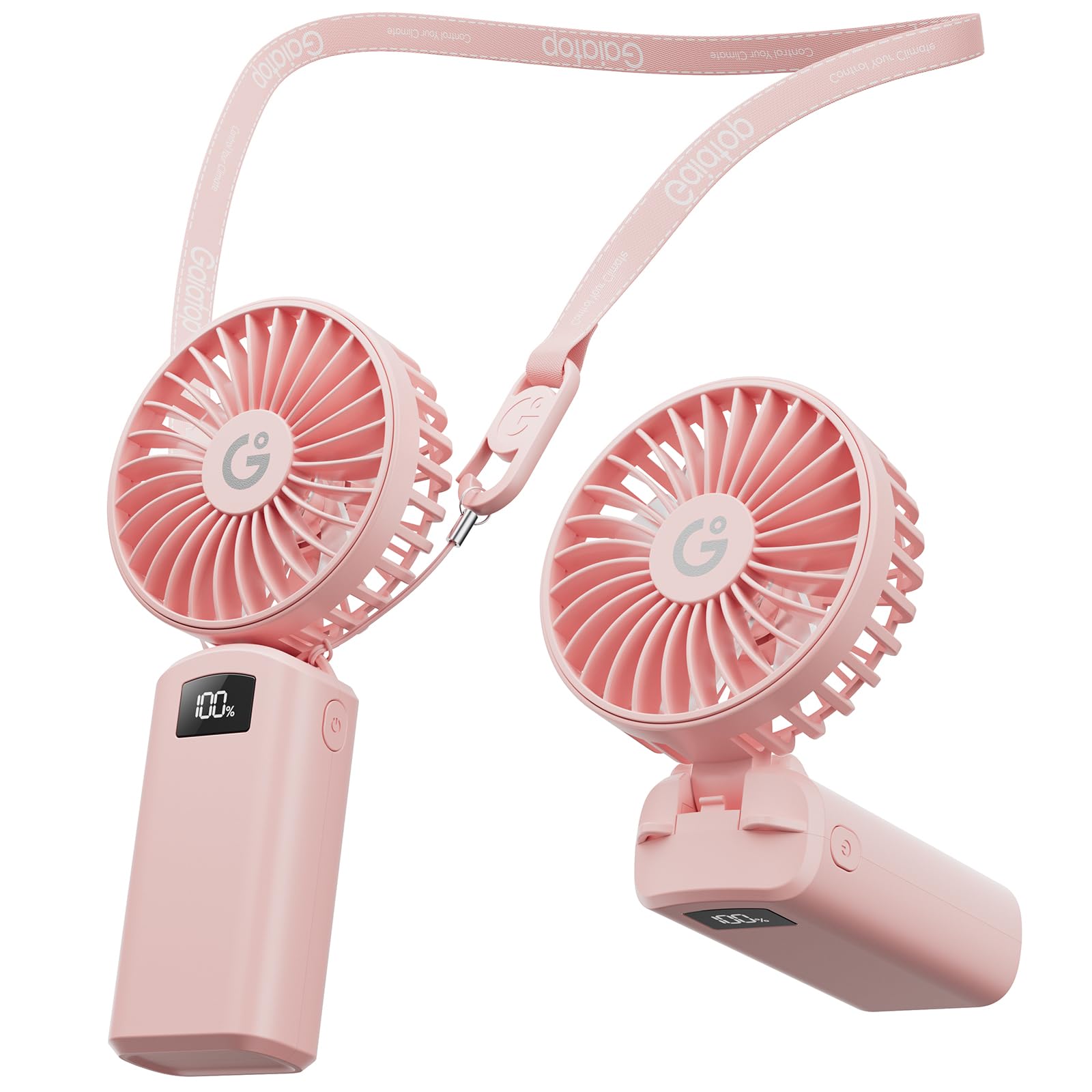 Evita el calor con el mini ventilador portátil de mano Gaiatop recargable con pantalla LED