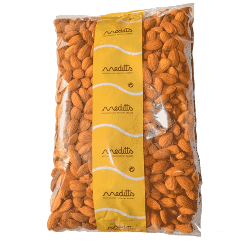 Meditts - Almendras Enteras 1 kg | Crudas y Naturales | Sin Cáscara | Alto Contenido en Proteínas y Fibra | Frutos Secos de Calidad | Apto para Veganos y Vegetarianos | Ingrediente Versátil
