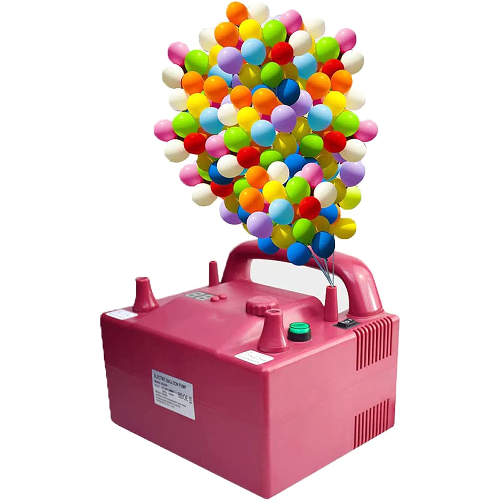 Bomba Sopladora Portátil De Doble Boquilla, Inflador De Globos Portátil De 800W, Bomba De Globos Eléctrica, Puede Ajustar La Velocidad Y El Tiempo De Inflado, para Decoración, Fiesta,Regalos