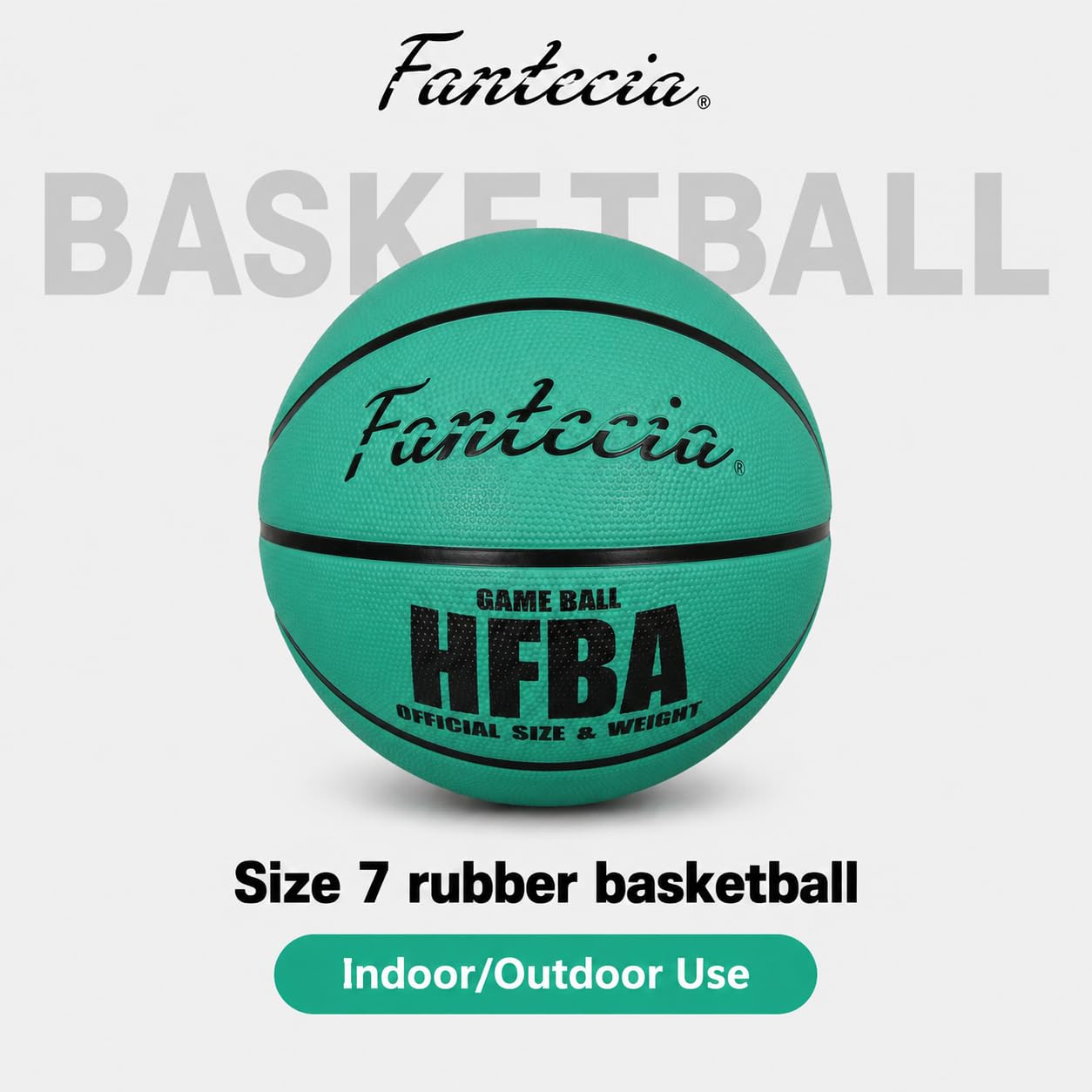 Größe 7 Basketball, Hochwertiger Basketball aus Gummi, Perfekt für das Training in der Halle und im Freien