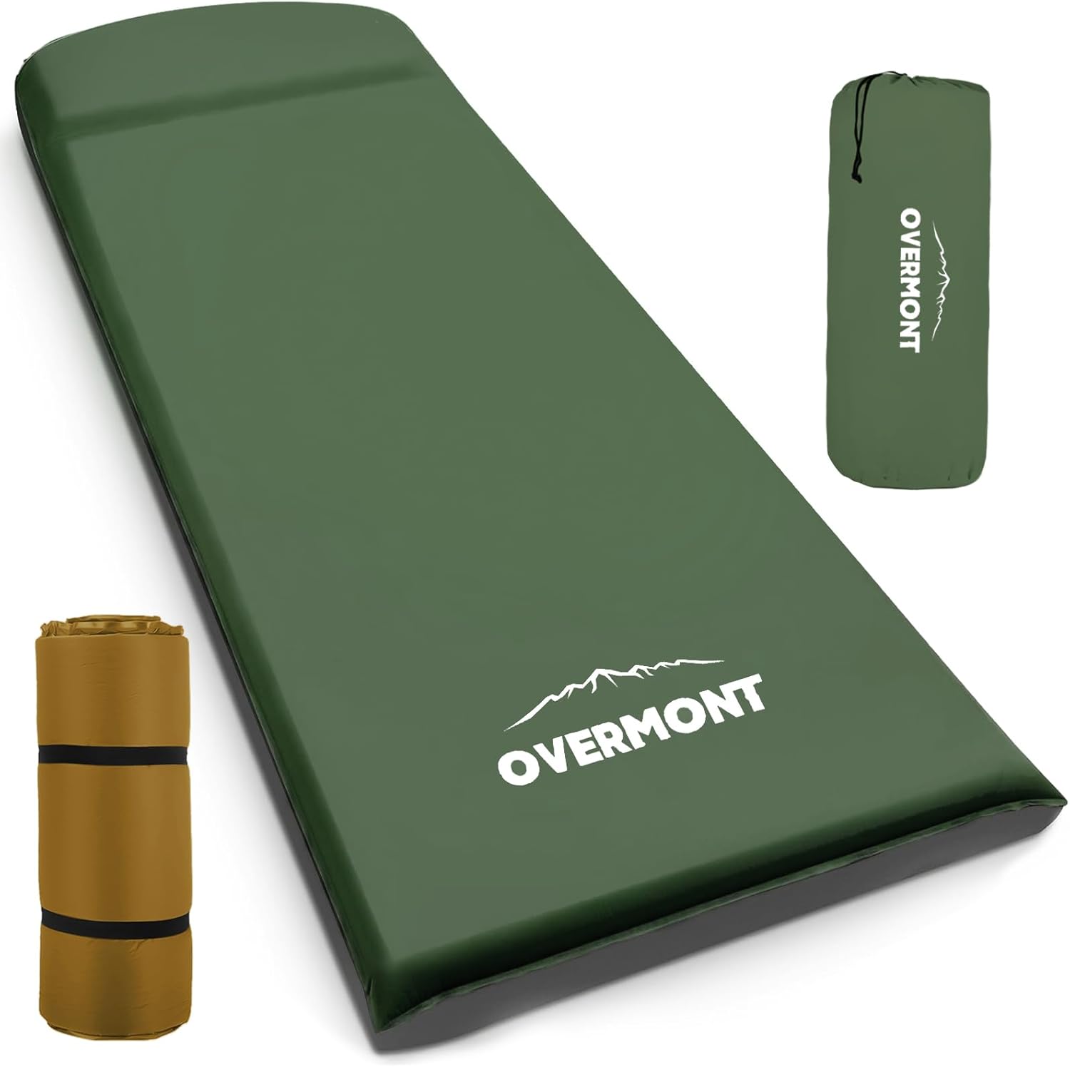 Overmont Self Inflating Sleeping Pad with Pillow Carry Bag 3” Ultra