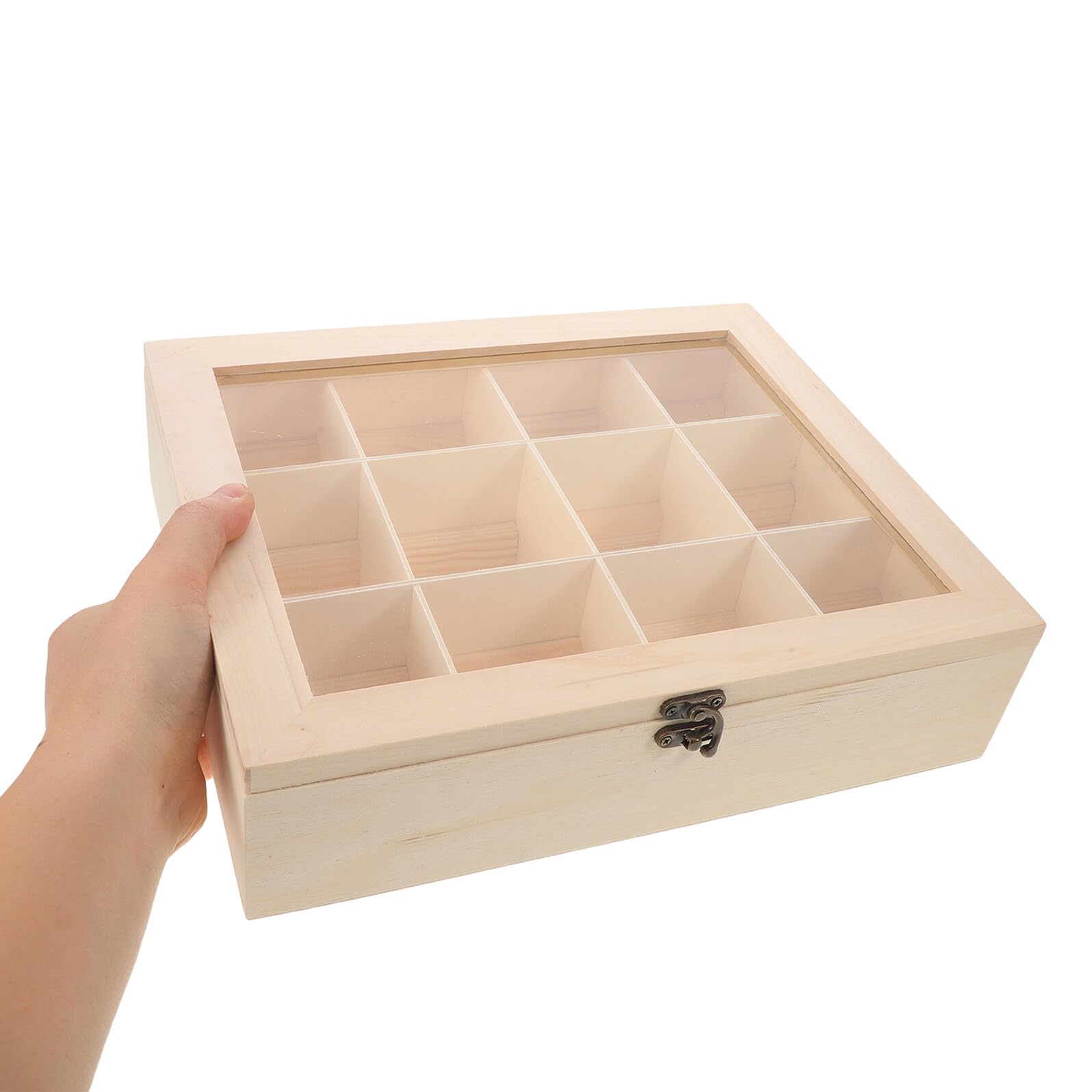 Caja Organizadora de Bolas de Secadora en Madera con Tapa