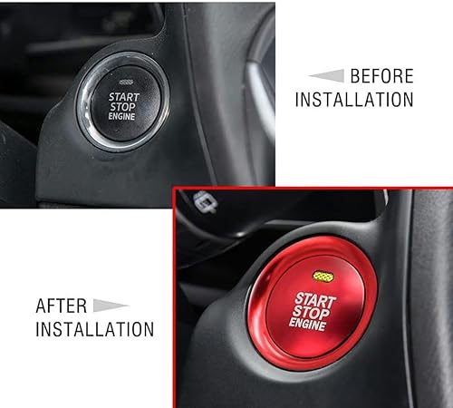 Miniatura 4 de Car Start Stop Push Button Cover Ring for Mazda Axela Atenza 3 BM BN 6 CX4 CX-5 Ignition Start Button Trim Ring Button Sticker