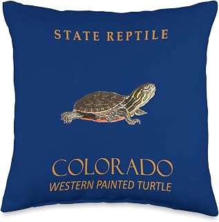 Colorado Territory Reptile Western Painted Turtle Hatchling Throw Pillow