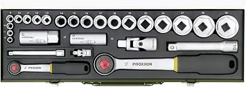 Proxxon 1/4'&1/2' 27-piece Socket Set