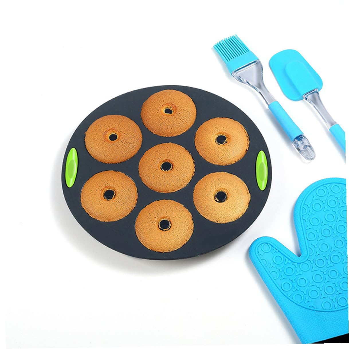 Set de Moldes de Silicona 5 Piezas para Hornear Pasteles | Flexible y Resistente al Calor, Uso en Cocina, Adecuado para Repostería y Manualidades