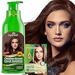 Herbishh Color Shampoo for Gray Hair Coverage (Chestnut Brown) –Hair Dye 3-in-1 Shampoo- Colors in Minutes – Lasts Up To 2-3 Weeks – 500 mL – Ideal for Men & Women