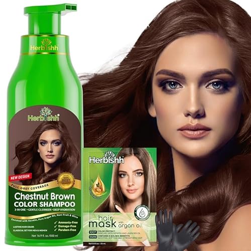 Herbishh Color Shampoo for Gray Hair Coverage –Hair Dye