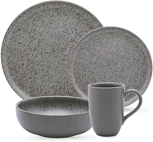 Aparelho de Jantar e/ou Lanche de 16 Peças Flat Gray