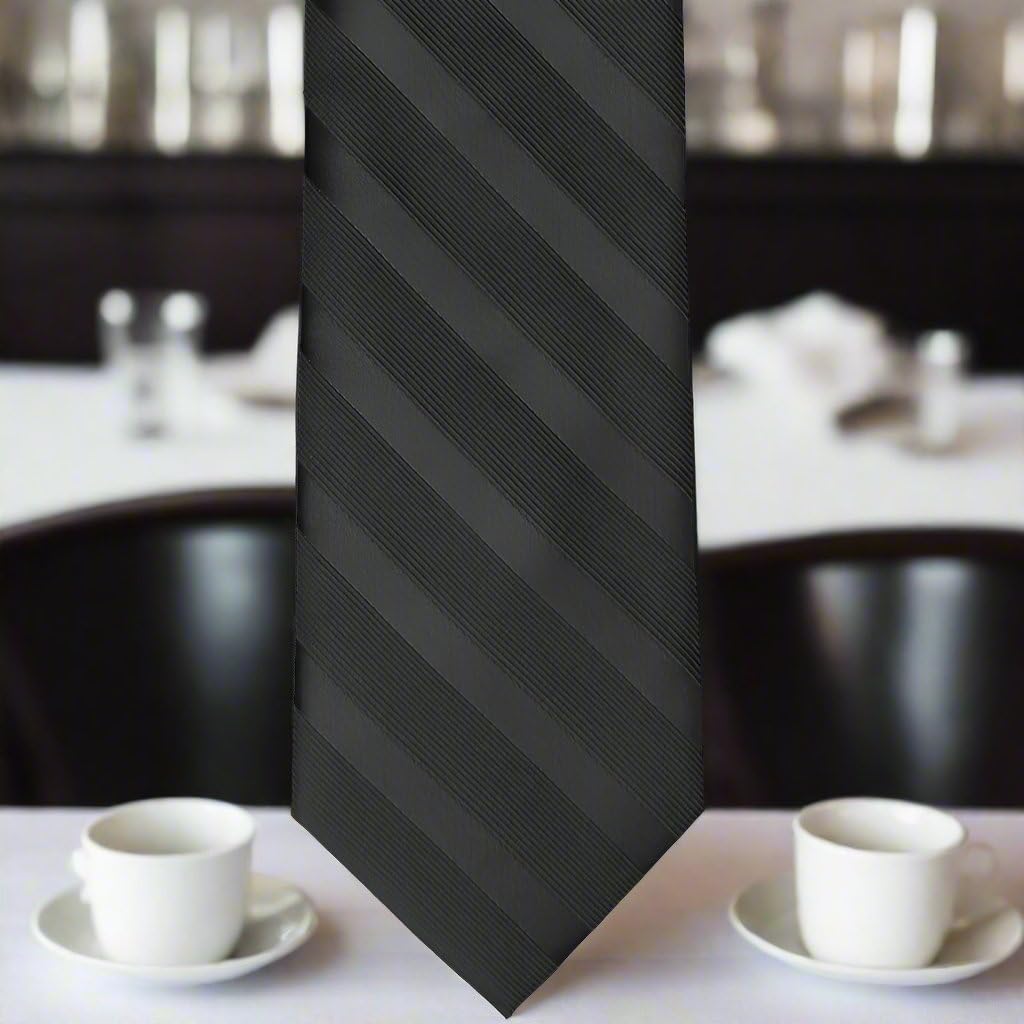 tiemart Men's Striped Tie Standard Length - Image 7