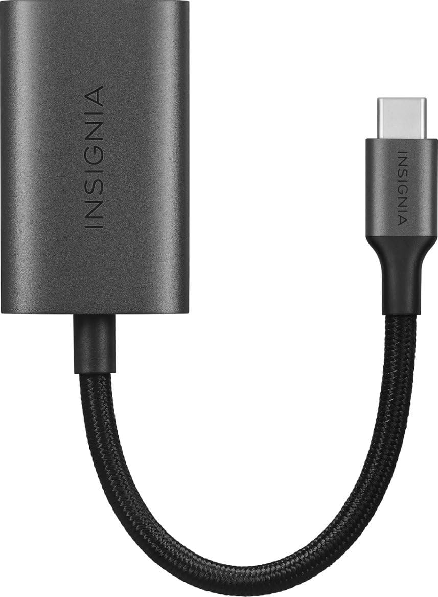 INSIGNIA 4K@60Hz USB C to HDMI Adapter - Black, High Speed, Thunderbolt, Groundbreaking Performance, Compatible for Apple Mackbook, iPad, iPhone, Pixelbook, XPS, Galaxy and More