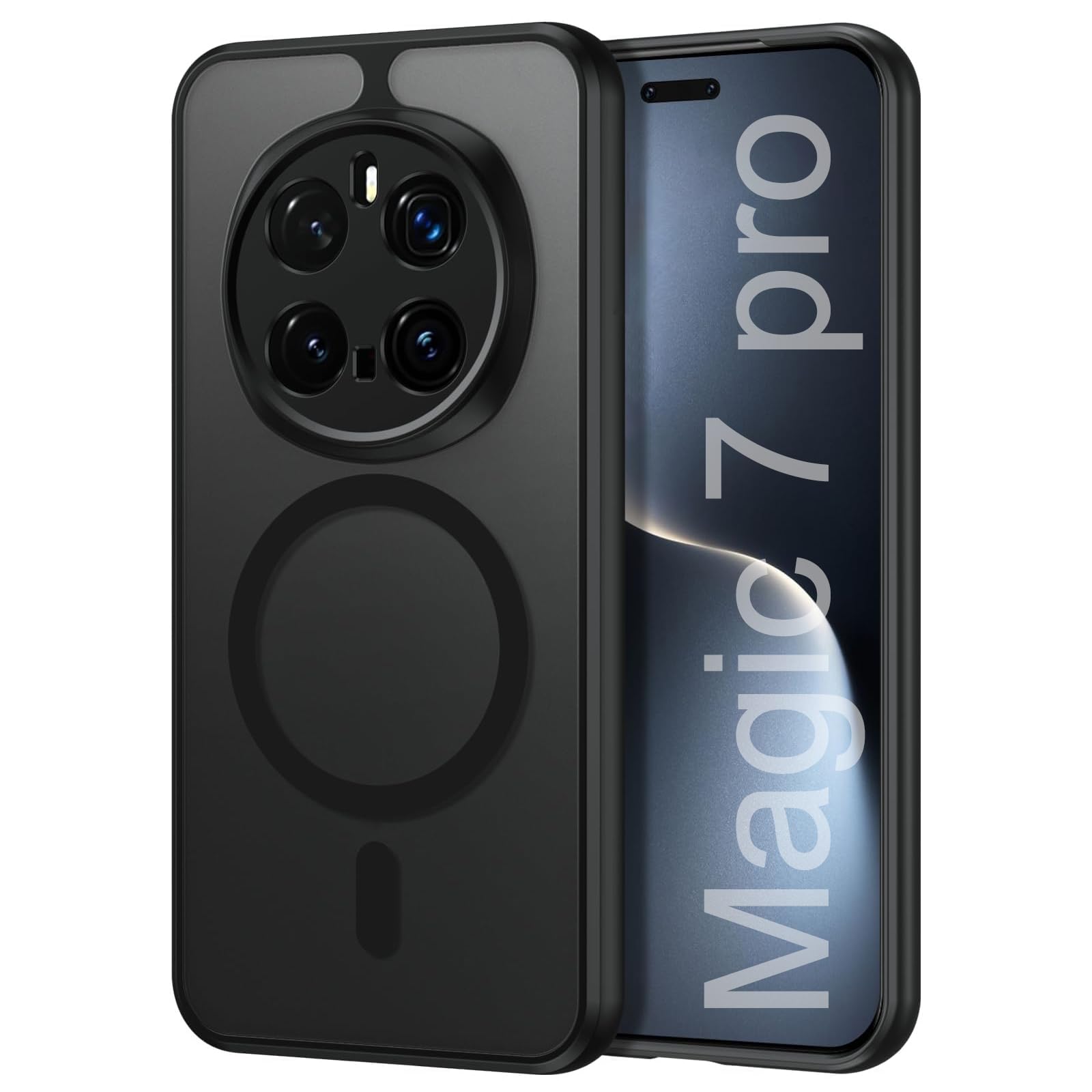 MuSylonz for Honor Magic 7 Pro Case, Compatible with Mag-Safe Wireless Charging, Frosted Armor Back Cover, TPU Bumper & Shockproof Airbag, Matte Transparent Design, Protective Cover for Magic 7 Pro 5G