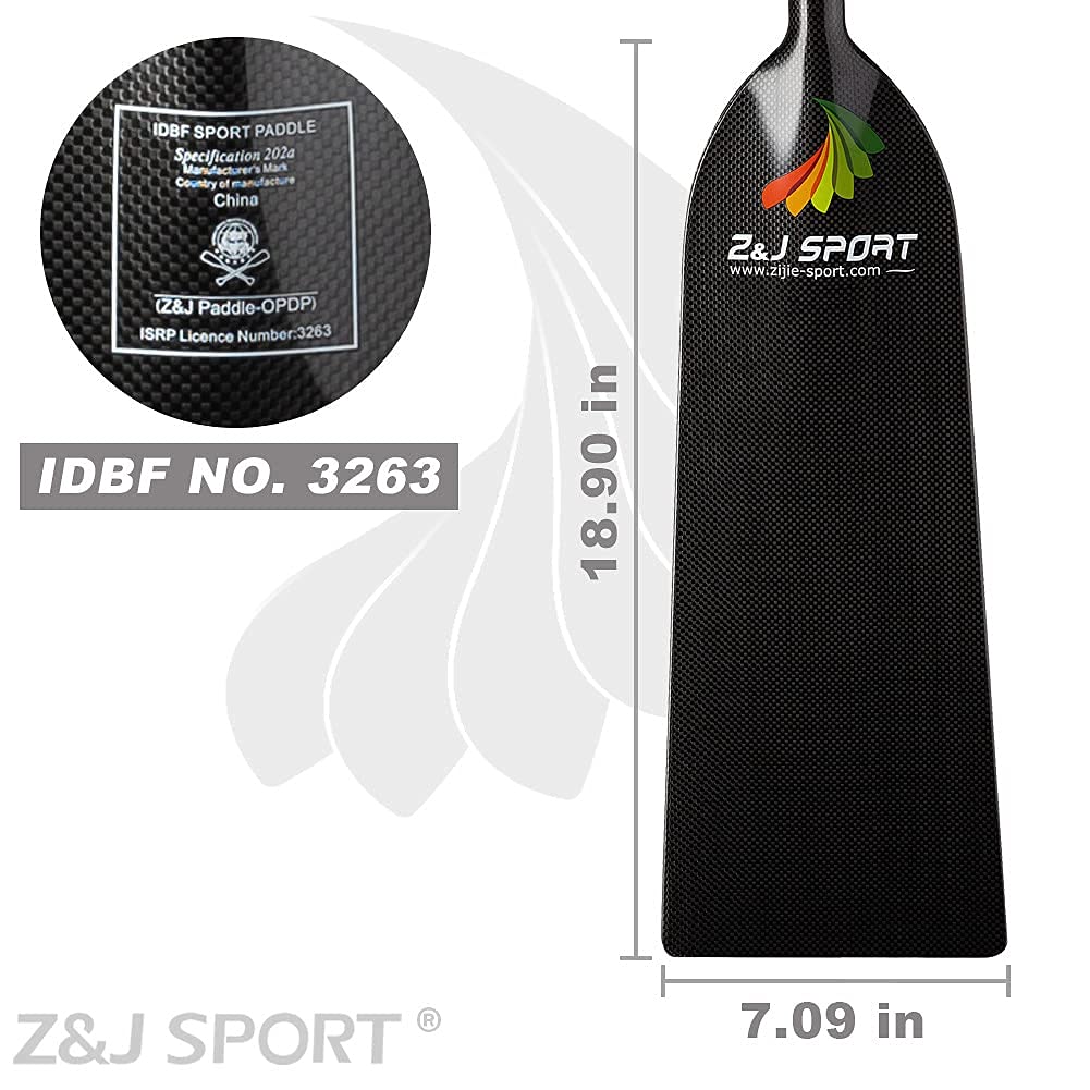 Z&J SPORT Dragon Boat Paddle Carbon Fiber, IDBF Approved Paddle with T